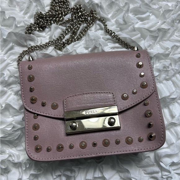 FURLA  • Dusty Pink Crossbody Leather Bag • Mini/Small • - Picture 11 of 11
